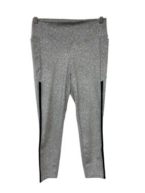 Victoria's Secret PINK Leggings Women’s L Heather Gray Side Mesh Active